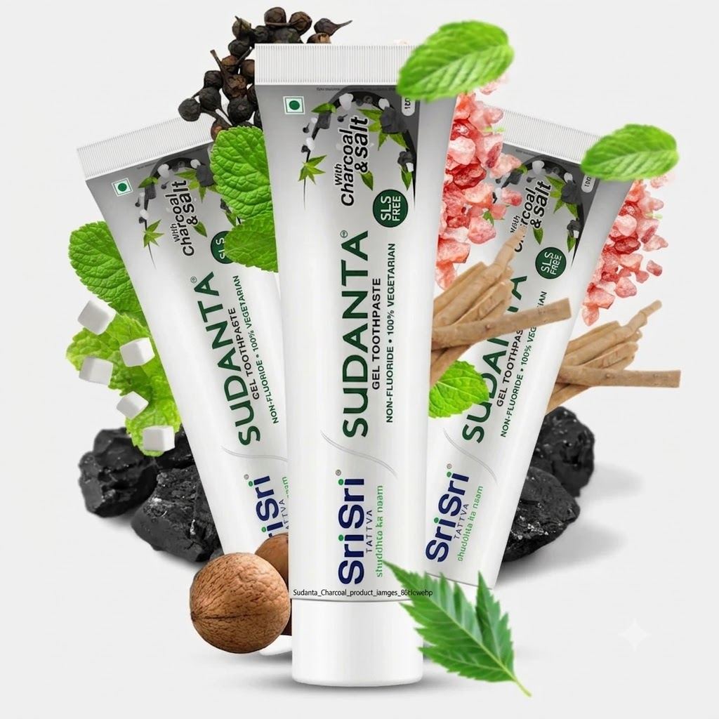 Pasta do zębów Sudanta z węglem (zestaw 3 sztuki) 100g 