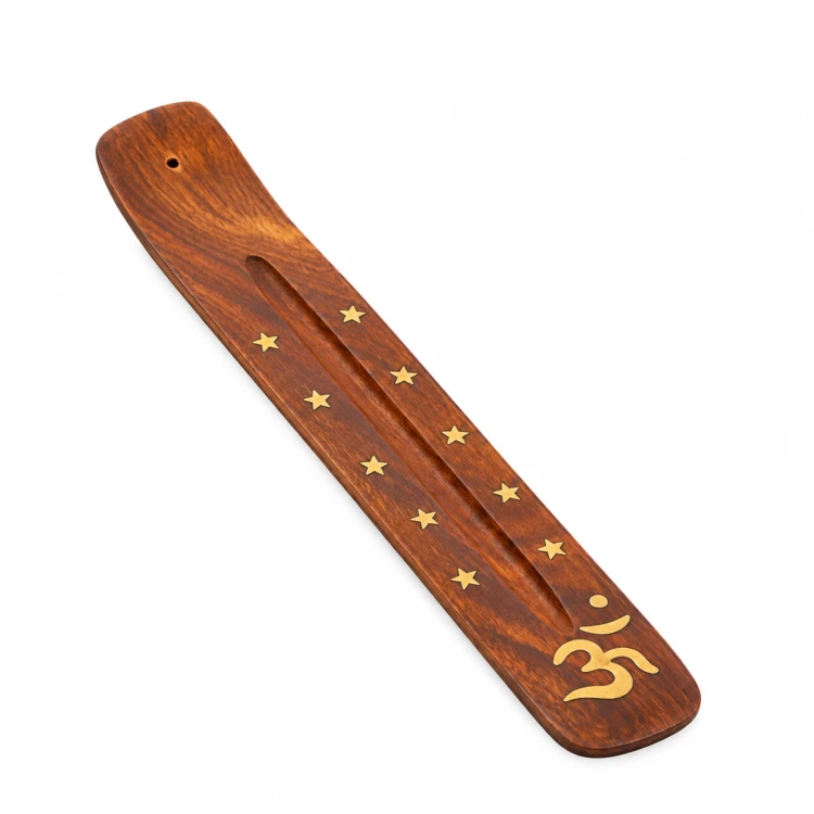 Wooden Om Star Incense Holder.png